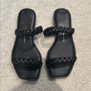 Women's Black Braided Sandals
